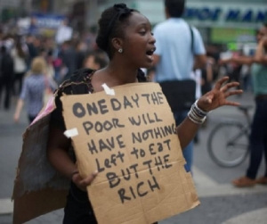 A protesting Nigerian.